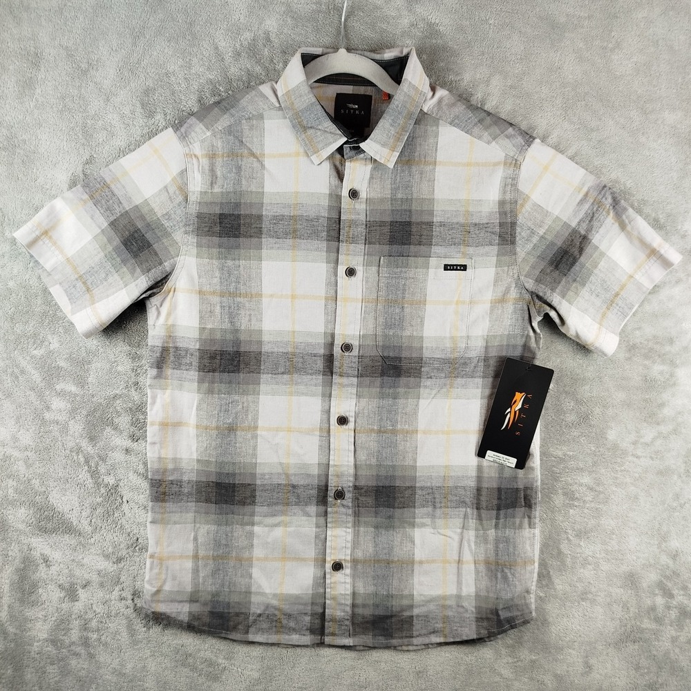 Sitka Gear Ambary S/S Shirt Mens Medium Blue Haze Hemp‎ Blend 600219-BLHZP-L